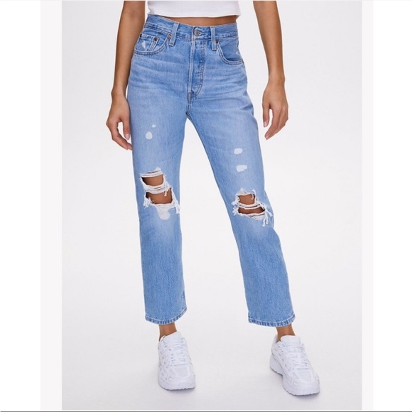 Levi's 501 Original Jeans Montgomery Patched - Picture 2 of 8